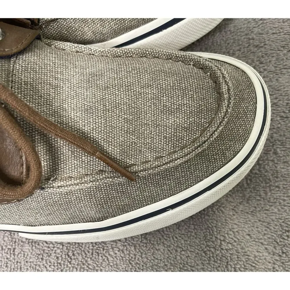 SPERRY Top Sider Men's Halyard Shoes Chambray Chocolate Boat Shoes Size 9.5